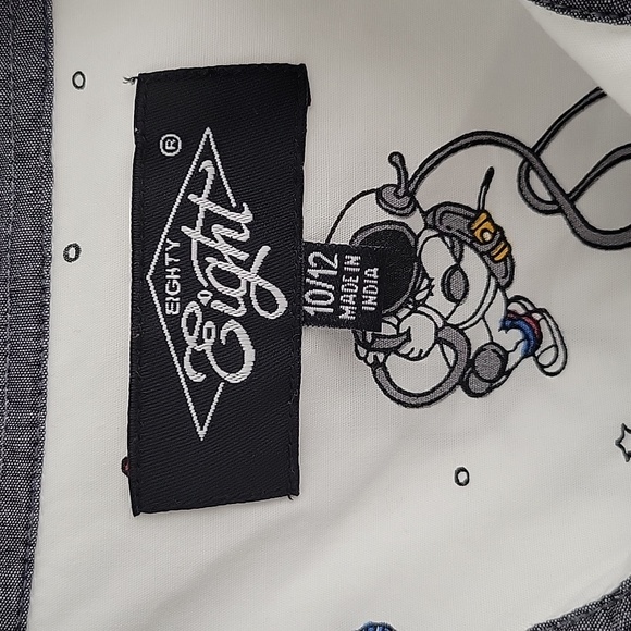 Eighty Eight Space Themed Button-Down Camp Shirt - Picture 9 of 12